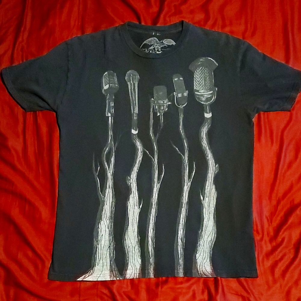 Black Microphone Graphic Tee